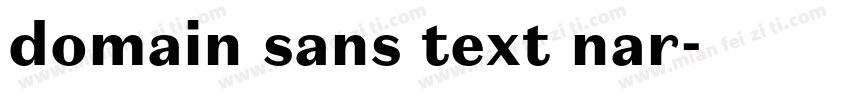 domain sans text nar字体转换